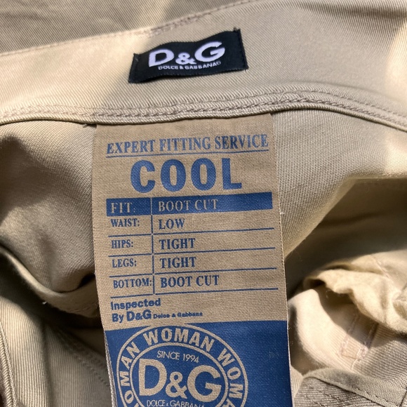 NEW D&G KHAKI BOOTCUT TROUSER - Picture 2 of 14